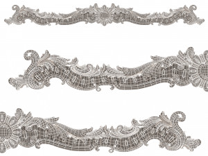 cornice classic curtain 3D Model