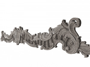 cornice classic curtain 3D Model