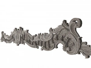 cornice classic curtain 3D Model