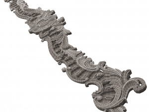 cornice classic curtain 3D Model