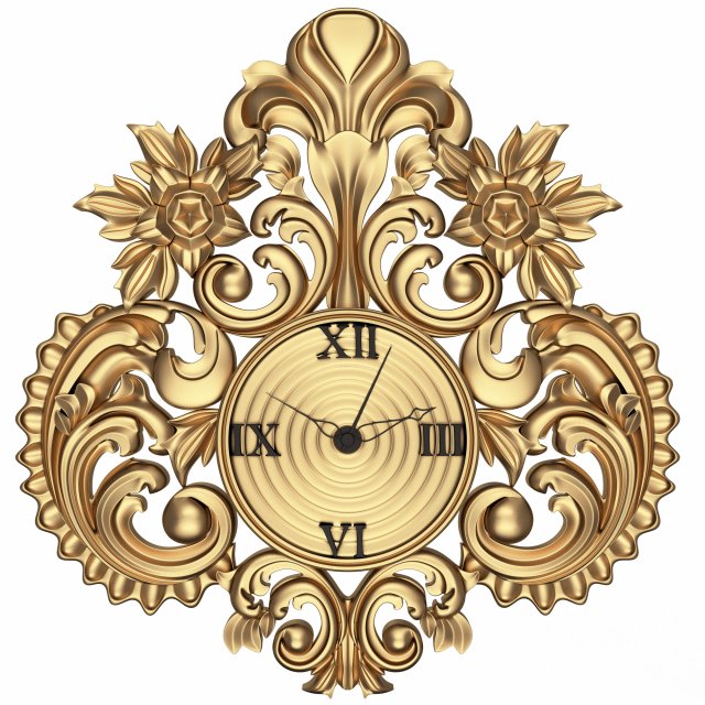 classic wall clock Modelo 3D .c4d .max .obj .3ds .fbx .stl .blend 