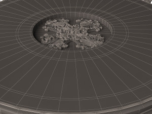 classic round dinning table and chairs 3D 模型
