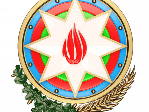 coat of arms of azerbaijan colored Model 3D