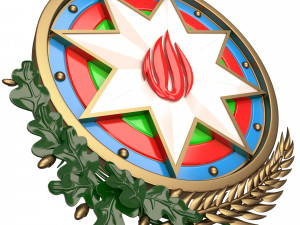 coat of arms of azerbaijan colored 3D Model