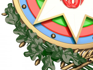 coat of arms of azerbaijan colored 3D Model