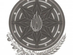 coat of arms of azerbaijan colored 3D Model