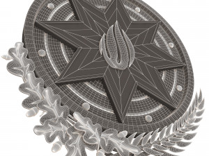 coat of arms of azerbaijan colored 3D Model