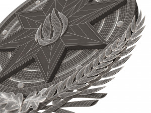 coat of arms of azerbaijan colored 3D Model