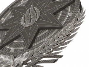 coat of arms of azerbaijan colored 3D Model