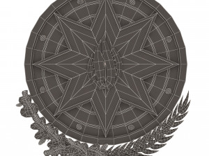 coat of arms of azerbaijan colored 3D Model