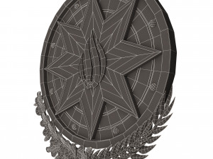 coat of arms of azerbaijan colored 3D Model
