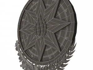 coat of arms of azerbaijan colored 3D Model