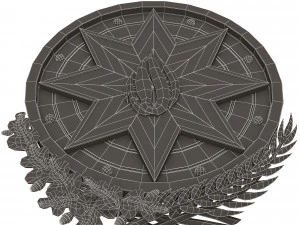 coat of arms of azerbaijan colored 3D Model