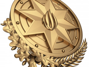 coat of arms of azerbaijan gold Modelo 3D