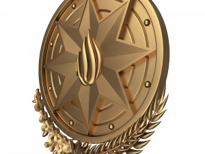 coat of arms of azerbaijan gold 3Dモデル