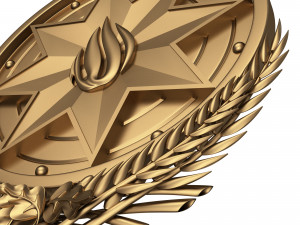 coat of arms of azerbaijan gold 3Dモデル