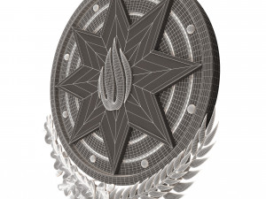 coat of arms of azerbaijan gold 3Dモデル