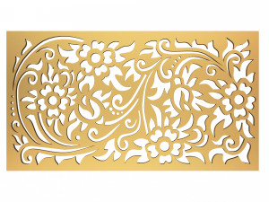 carved decoration panel 03 3D Model