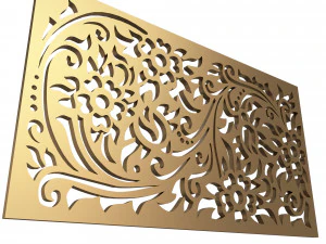 carved decoration panel 03 3D Model