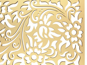 carved decoration panel 03 3D Model