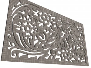 carved decoration panel 03 3D Model