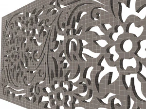 carved decoration panel 03 3D Model