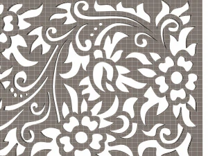 carved decoration panel 03 3D Model