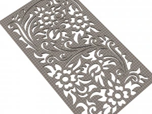 carved decoration panel 03 3D Model