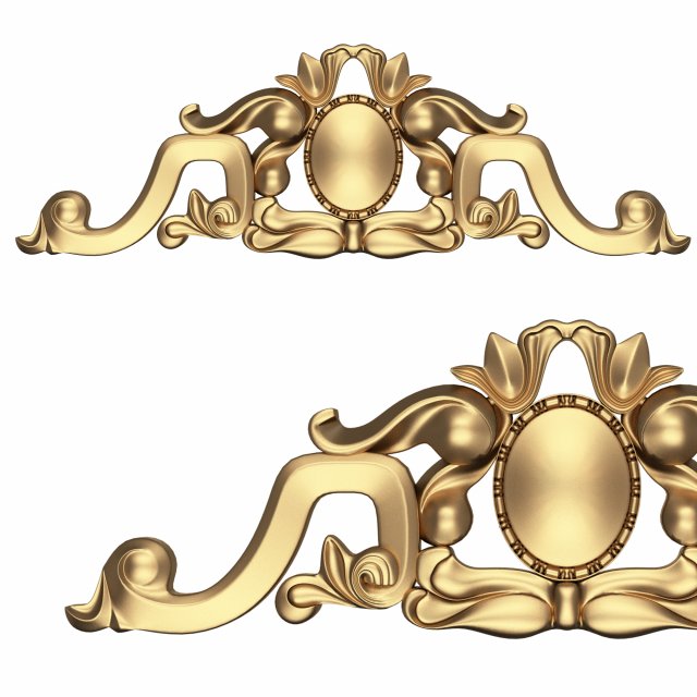 carved plaster molding decoration 07 3D Модель .c4d .max .obj .3ds .fbx .stl .blend
