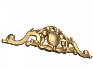 carved plaster molding decoration 07 3D 모델