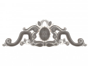 carved plaster molding decoration 07 3D 모델