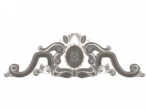 carved plaster molding decoration 07 3D Model