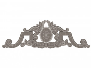 carved plaster molding decoration 07 3D 모델