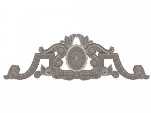 carved plaster molding decoration 07 3D Model