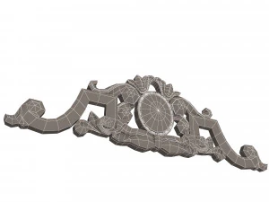 carved plaster molding decoration 07 3D Model