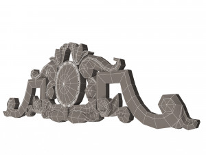 carved plaster molding decoration 07 3D 모델