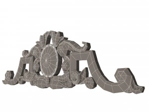 carved plaster molding decoration 07 3D Model