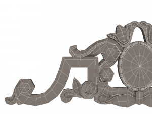 carved plaster molding decoration 07 3D 모델
