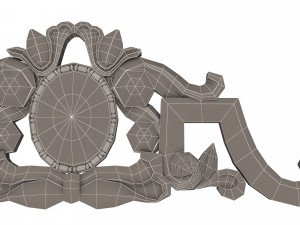 carved plaster molding decoration 07 3D 모델