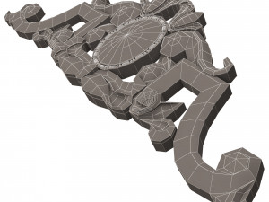 carved plaster molding decoration 07 3D 모델