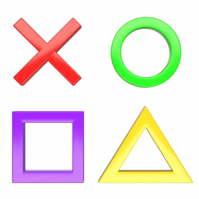 playstation button symbols 3D Model .c4d .max .obj .3ds .fbx .stl .blend 