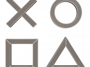 playstation button symbols 3D Model
