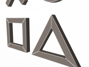 playstation button symbols 3D Model