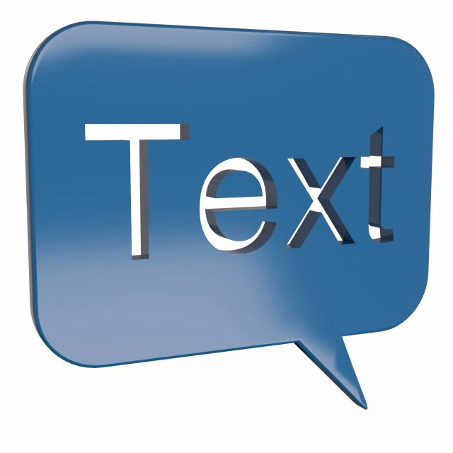 blue speech bubble message 3D Model .c4d .max .obj .3ds .fbx .stl .blend 