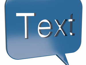 blue speech bubble message 3Dモデル