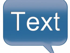 blue speech bubble message 3D Model