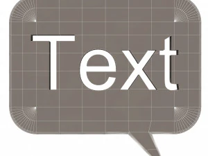 blue speech bubble message 3D Model