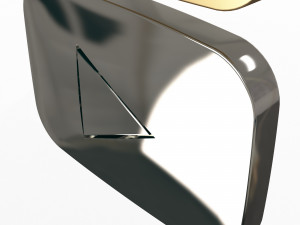 youtube gold and silver play buttons Model 3D