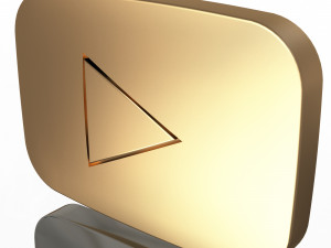 youtube gold and silver play buttons Model 3D