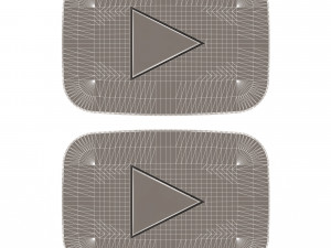 youtube gold and silver play buttons Model 3D